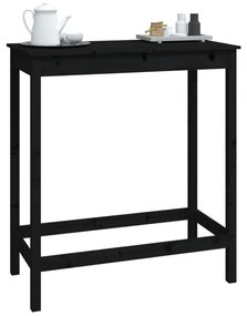 fekete tömör fenyőfa bárasztal 100 x 50 x 110 cm