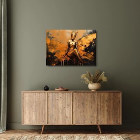 Üveg kép - Egy tündér absztrakciója (70x50 cm)