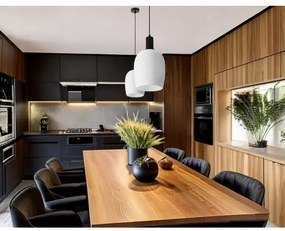 Kábelre függesztett csillár WOLKEN 1xE27/40W/230V fehér/fekete