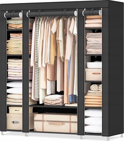 Songmics szekrény LSF03H 150 x 175 x 45 cm fekete