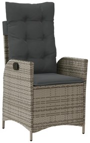 2 db Szürke PE rattan Standard Levehető huzatok Kültéri szék