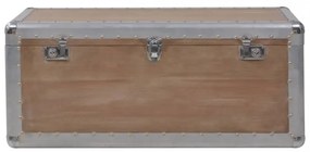 barna tömör fenyő tárolóláda 91 x 52 x 40 cm