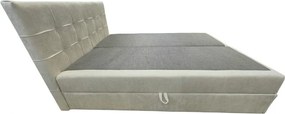 Kárpitozott boxspring ágy DIRELIS VIBE 140x200 cm krém színű Matrac: Bonell rugós matrac
