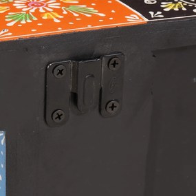 Fali TV szekrény 100x30x24 cm Szilárd Fa Durva Mangó