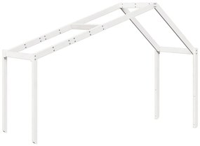 fehér tömör fenyőfa gyerekágytető 203 x 80,5 x 142 cm