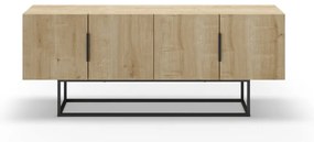 Natúr színű TV-állvány tölgyfa dekorral 140x55 cm Titan – Marckeric