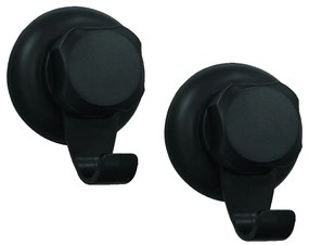 Bestlock Black Small Hooks 2 db fekete öntapadós fali akasztó - Compactor