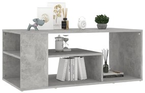 Betonszürke szerelt fa dohányzóasztal 100 x 50 x 40 cm