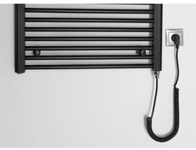 Aqualine - Fürdőszobai elektromos radiátor DIRECT-E 400W/230V 96 cm matt fekete