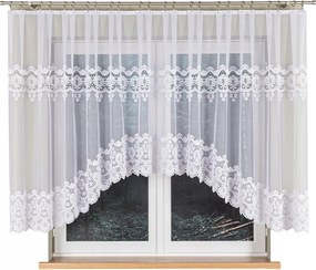 Jacquard függöny békák számára Daria 400x140 fehér