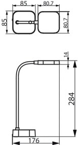 Philips - LED Dimmelhető érintős asztali lámpa ROCK LED/5W/5V 1800 mAh