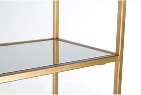 Aranyszínű acél könyvespolc 66x176x25,5 cm Elenor – Bizzotto