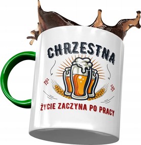 Zöld Bögre Keresztanyának Születésnapra Ajándék Nyomtatott Fotóval