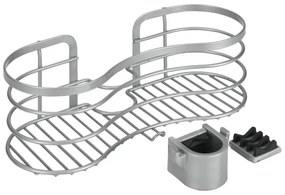 Ezüstszínű függő acél fürdőszobai polc Viva! – Metaltex