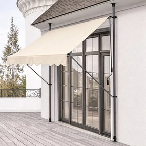 Erkély napellenző teraszra, állítható dőlésszöggel - bézs színű Šírka: 300 cm