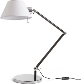 RENDL MONTANA asztali lámpa fehér/fekete króm 230V LED E27 11W