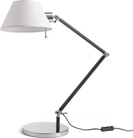 RENDL MONTANA stolní bílá/černá chrom 230V LED E27 11W