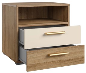 Éjjeliszekrény Verdeene (vad tölgy + bézs). 1091833