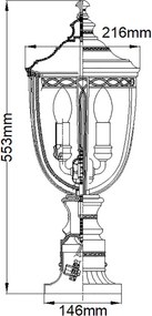 Feiss ENGLISH BRIDLE FE-EB3-M-BLK Állólámpa 3x60W/E14 IP44