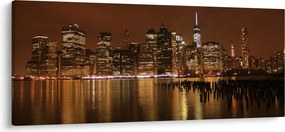 Éjszakai város képe (120x50 cm)