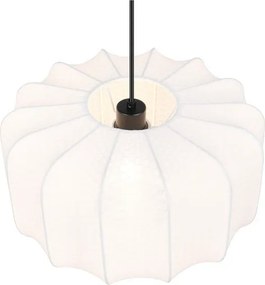 Fehér fém függőlámpa textil búrával ø 40 cm Madleine – Reality