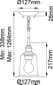 Elstead Lighting WAVERLY KL-WAVERLY-MP-NBR Függőlámpa 1x60W/E27