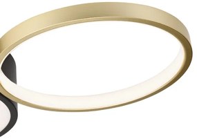 Állítható fényű ALIZEE LED mennyezeti lámpa 30W 230V 3000-6500K fekete/arany