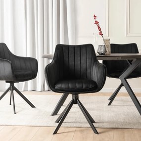 Forgó Étkezőszék Fekete Színben. MUMBAI