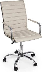 Szürkésbarna bőrutánzat irodai szék Perth – Yes Everyday