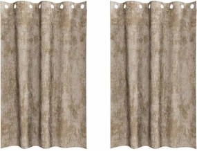 vidaXL Bársonyfüggönyök 2 pcs pezsgőszín 175 x 140 cm Bársony