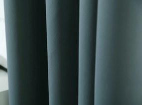 Kékeszöld függöny OXFORD 140x250 cm Felfüggesztés: Fém gyűrűk