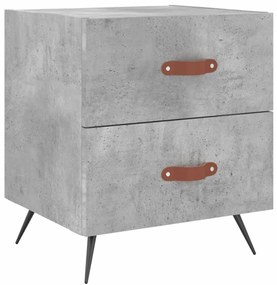 Betonszürke szerelt fa éjjeliszekrény 40 x 35 x 47,5 cm