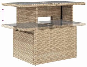 Kerti Kanapé Szett 11 pcs bézs és krémszínű 100 x 55 x 73 cm