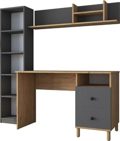 Hapem Walnut and Anthracite íróasztal