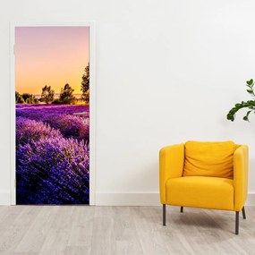 Fotótapéta ajtóra - Levendula mező (95x205cm)