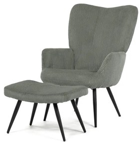 Zöld Corduroy Relax Fotel. AK-L7285 GRN6