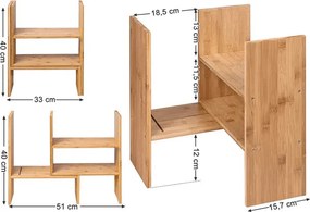 Polc, bambusz, natúr, AUK-E1045 NAT