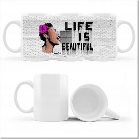 Fotó bögre Banksy Life is beautiful