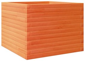 viaszbarna tömör fenyőfa kerti virágtartó 60 x 60 x 45,5 cm