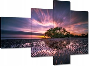 Vászonkép 100x70 Gyönyörű lila tájkép