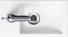 Cersanit S801-569 - MILLE falra szerelhető fürdőszobai szekrény mosdóval, 40x22 cm, fekete