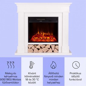Klarstein Las Pilas elektromos kandalló hősugárzó 900/1800W heti időzítővel, távirányítóval