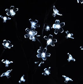 NEXOS Dekoratív fa virágokkal 1,5 m LED hideg fehér