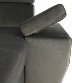 Ülőgarnitúra, szürkésbarna taupe, jobbos, LAMORA U