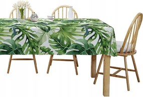 Abrosz asztalra 140x220 zöld levelek