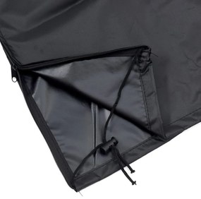fekete 420D oxford szövet piramis alakú fűtőhuzat 86x47x241 cm