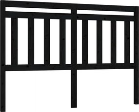 vidaXL fekete tömör fenyőfa ágyfejtámla 166 x 4 x 100 cm