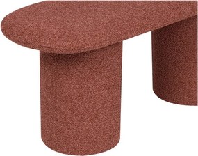 Téglavörös buklé párnázott pad Rull – noo.ma