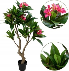 Műfa növény Frangipani Rózsaszín Virág 150cm Cserépben dekoráció