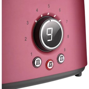 Sencor - Kétnyílásos kenyérpirító melegítőrácssal 1000W/230V rózsaszín